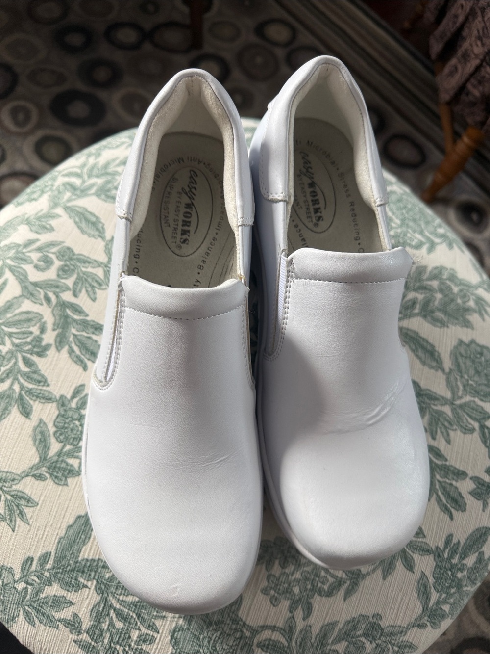 Easy Works White Slip-On Nursing Shoes